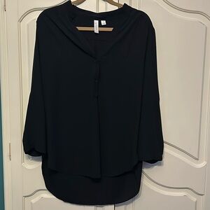 Black Long Flowy Lightweight Shirt Women’s Large -EUC